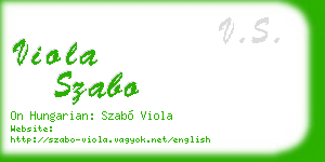 viola szabo business card